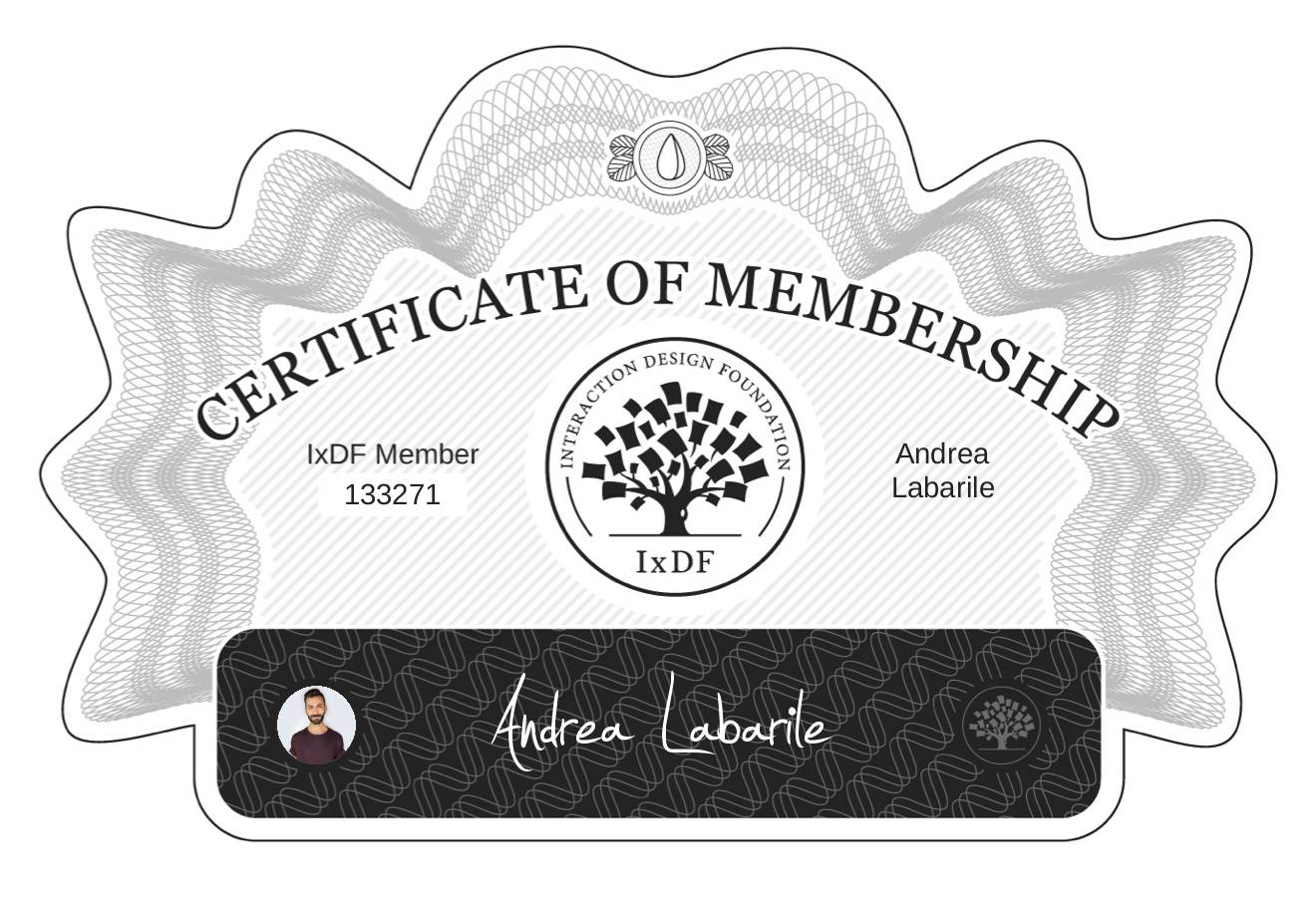Certificate of Membership – Andrea Labarile