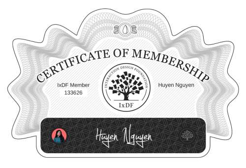 Certificate of Membership – Huyen Nguyen