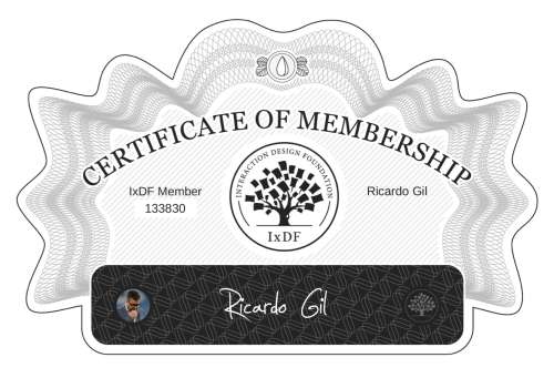 Certificate of Membership – Ricardo Gil