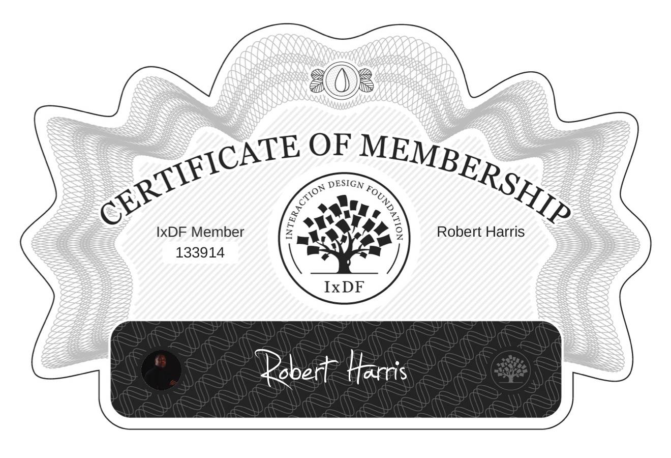 Certificate of Membership – Robert Harris