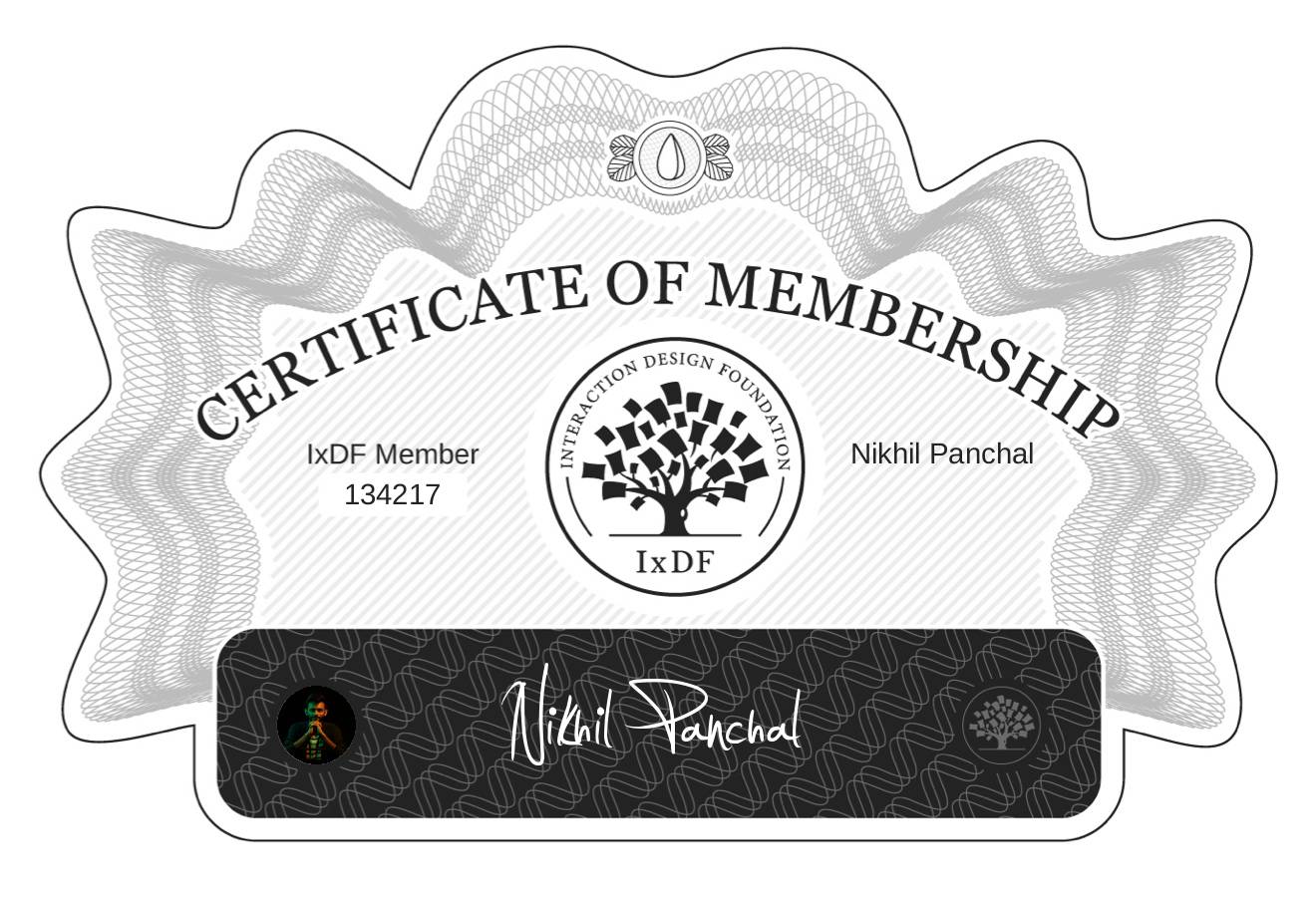 Certificate of Membership – Nikhil Panchal