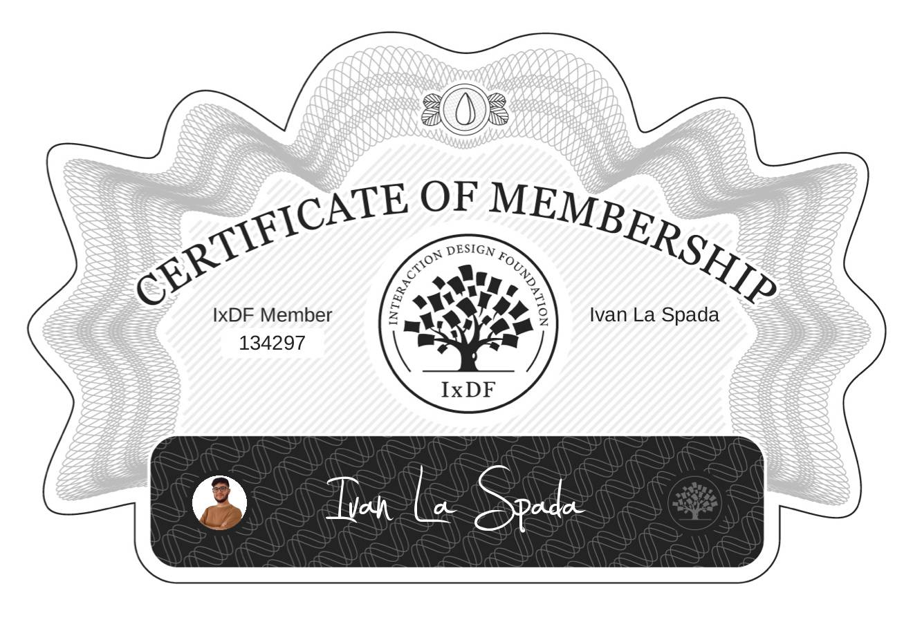 Certificate of Membership – Ivan La Spada