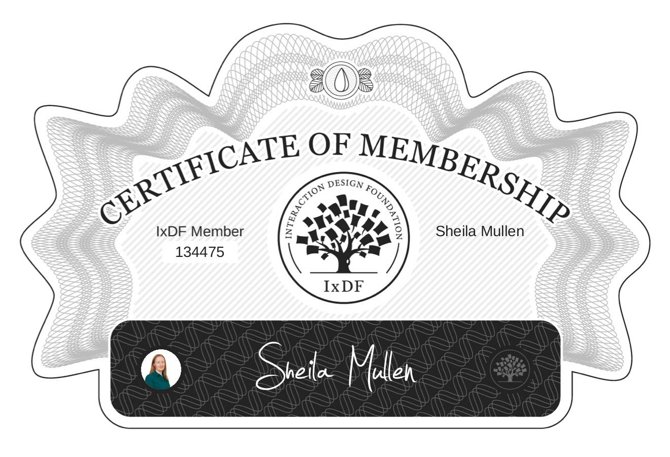 Certificate of Membership – Sheila Mullen