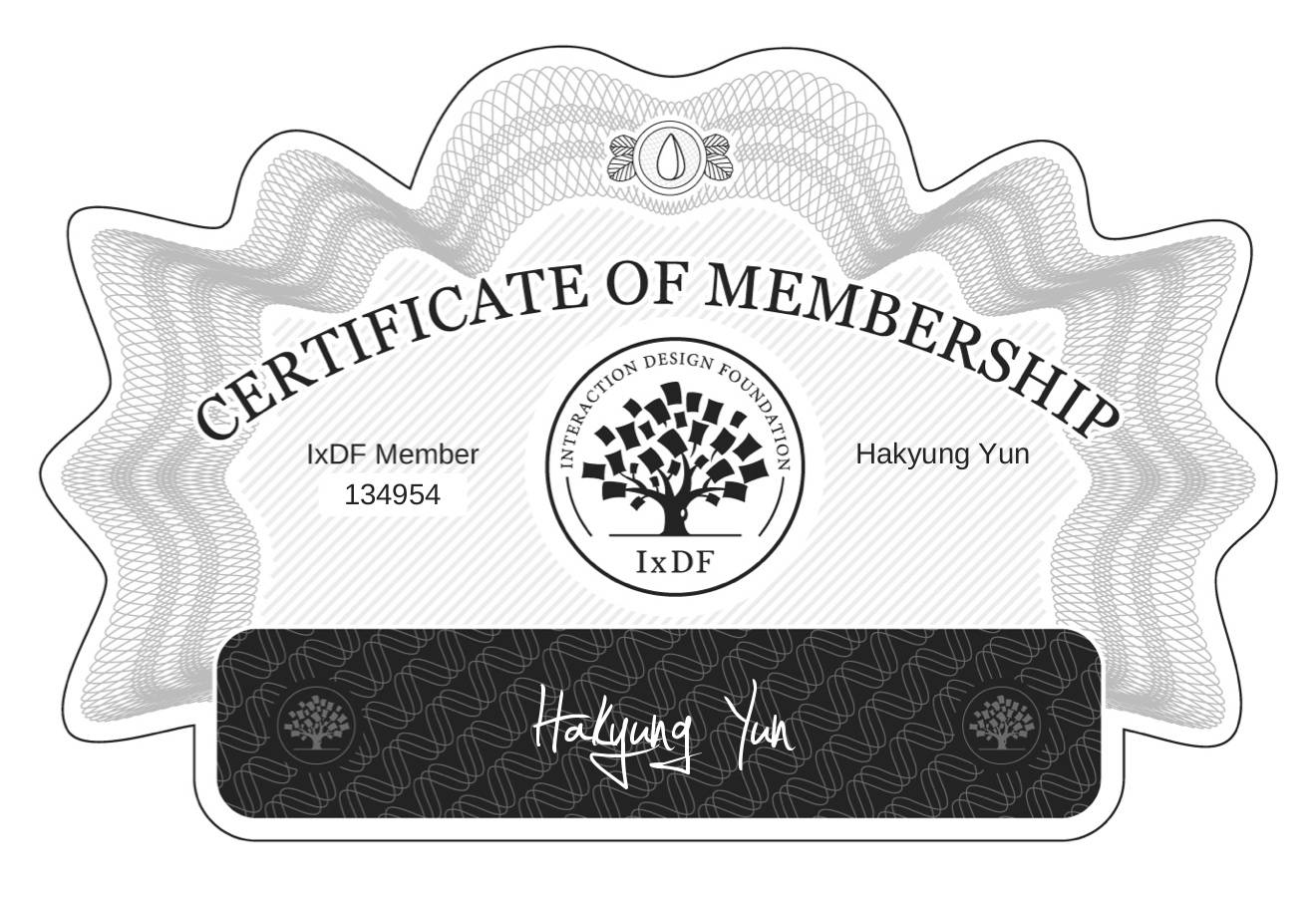 Certificate of Membership – Hakyung Yun