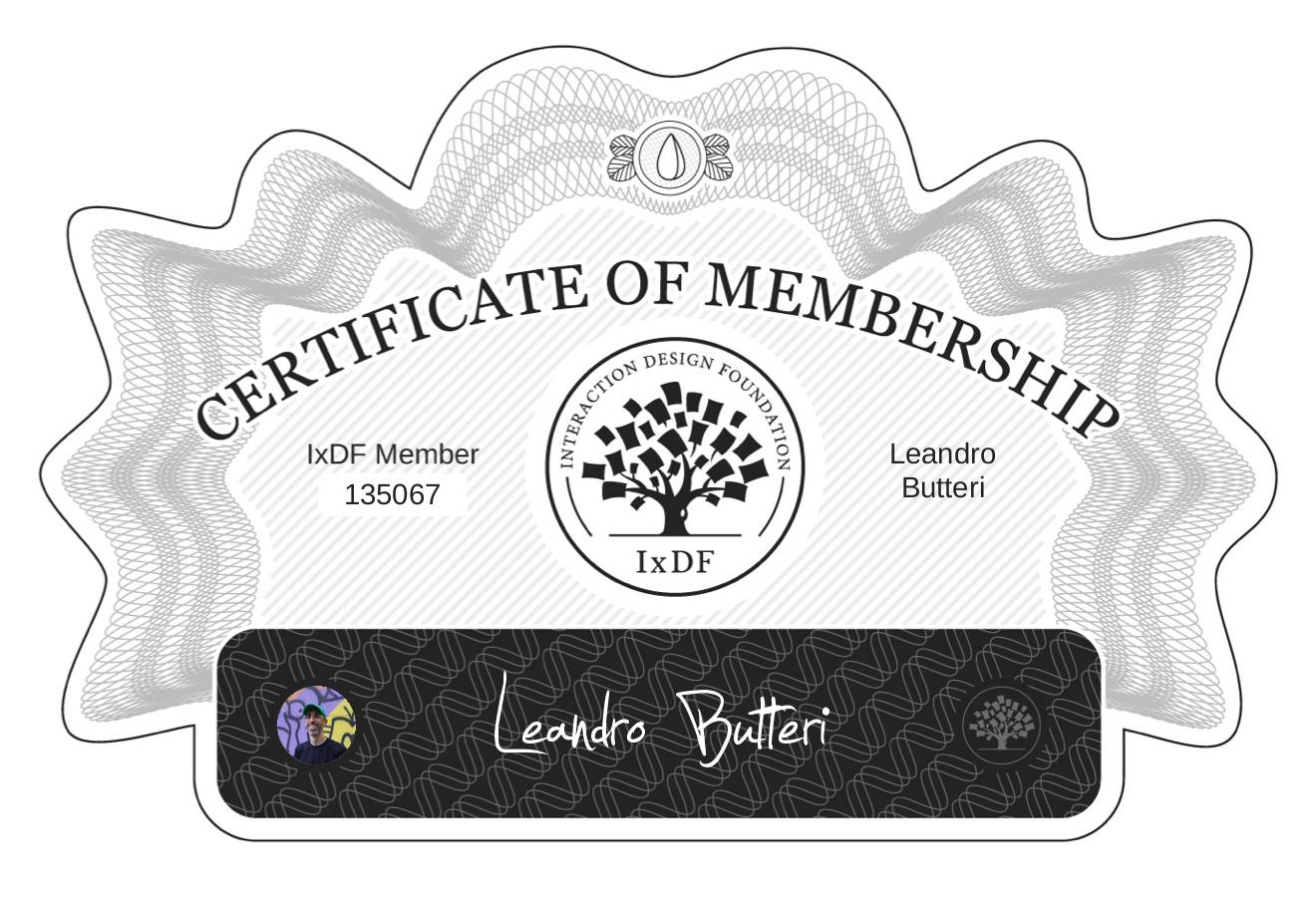 Certificate of Membership – Leandro Butteri