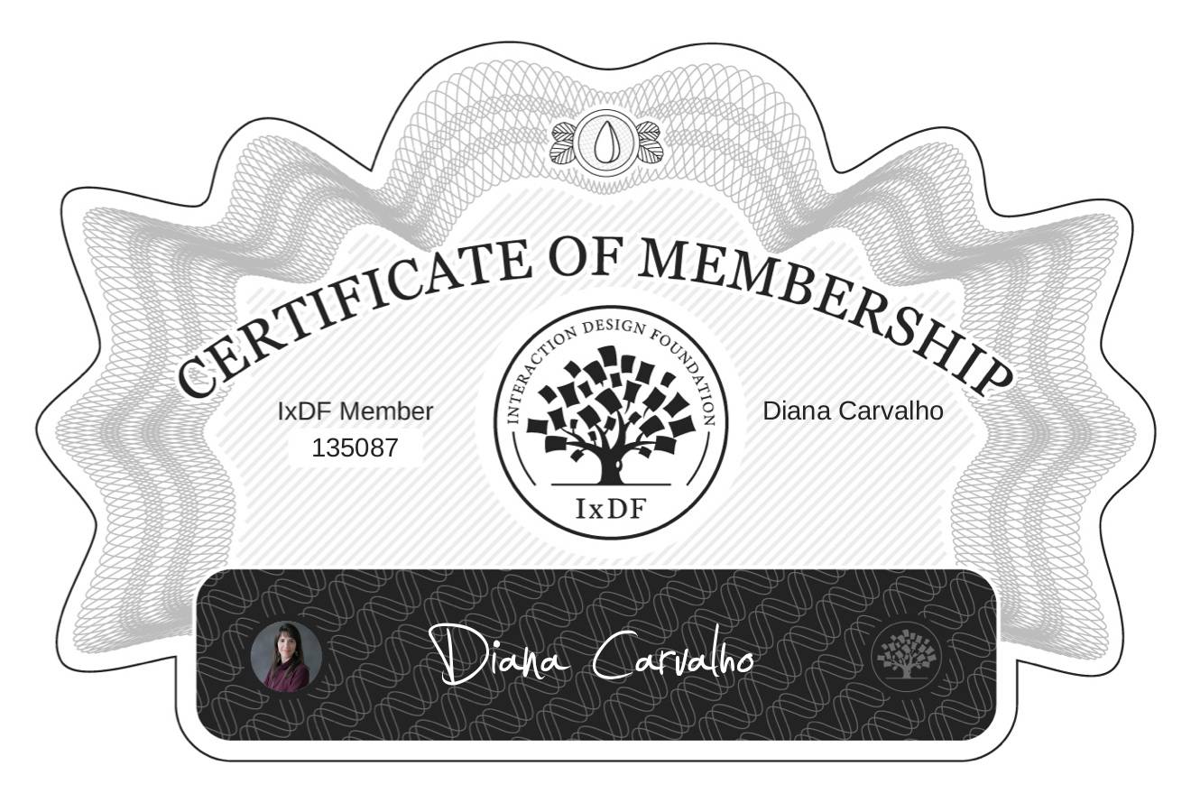 Certificate of Membership – Diana Carvalho