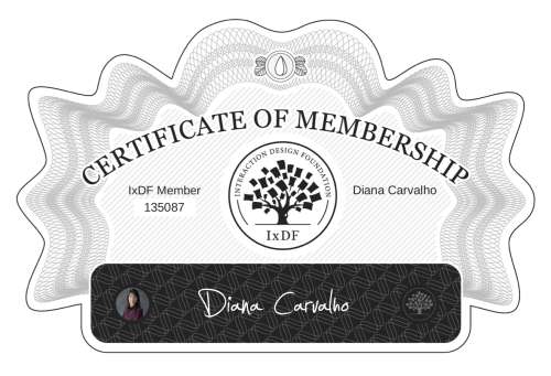 Certificate of Membership – Diana Carvalho