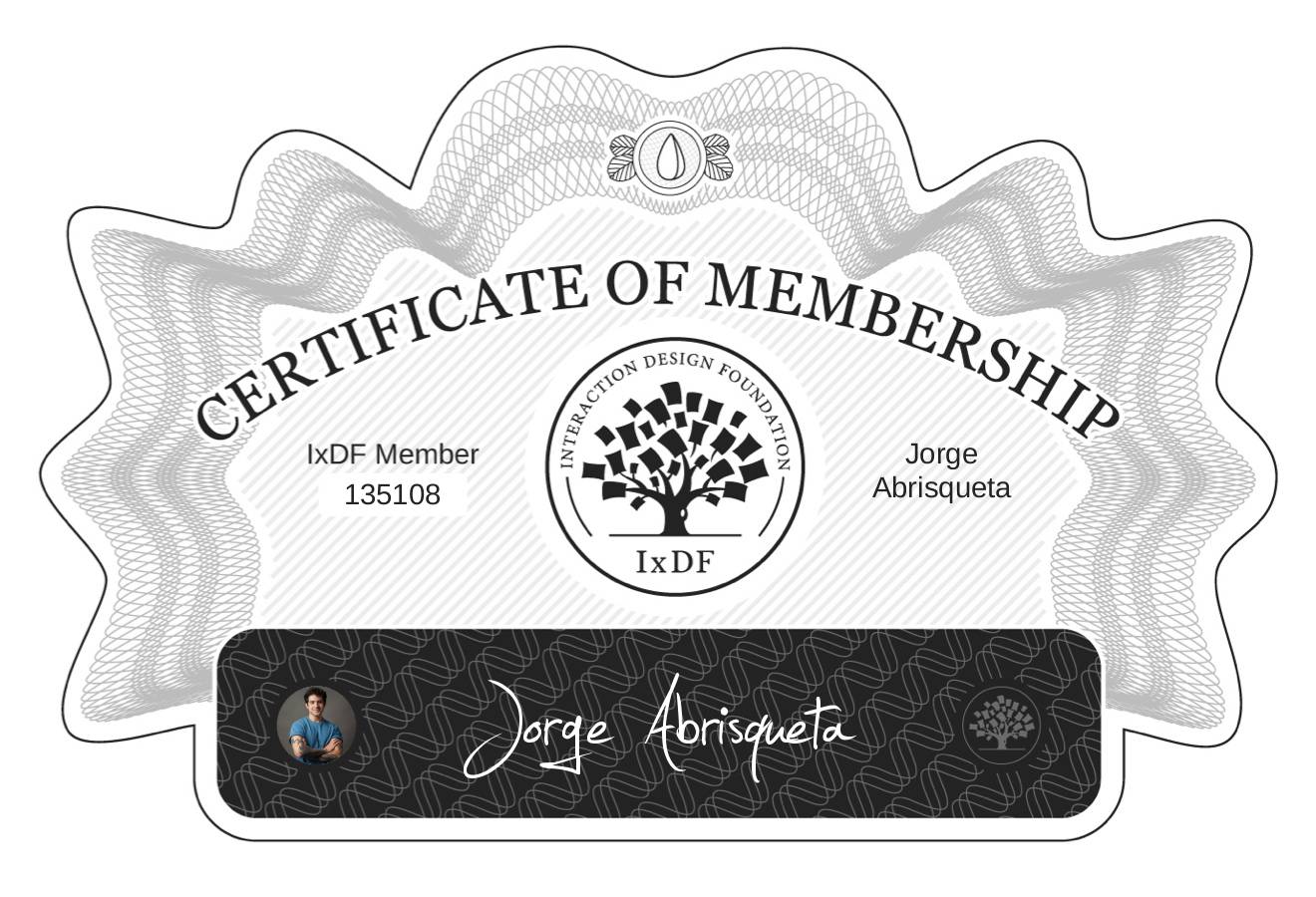 Certificate of Membership – Jorge Abrisqueta