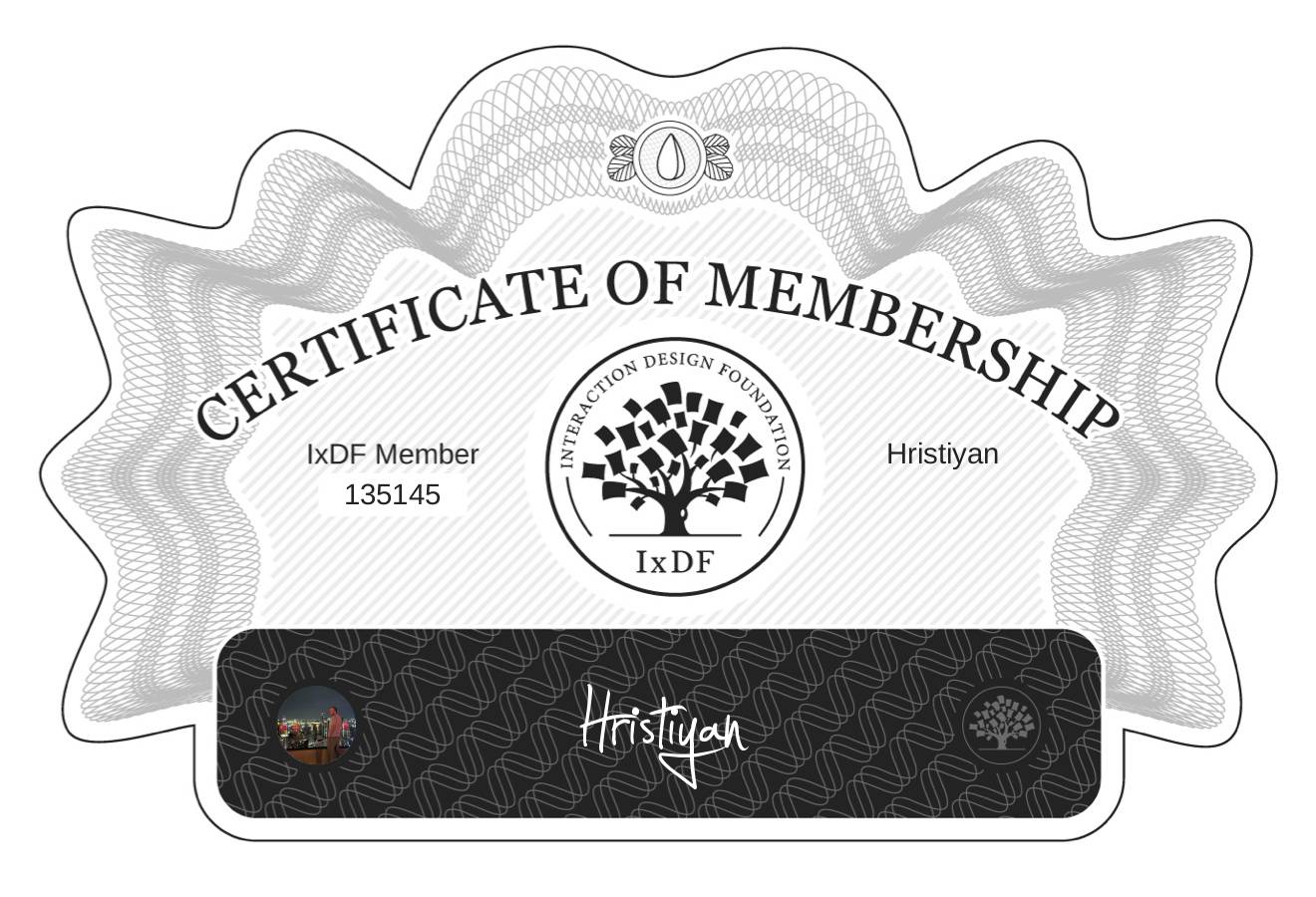 Certificate of Membership – Hristiyan