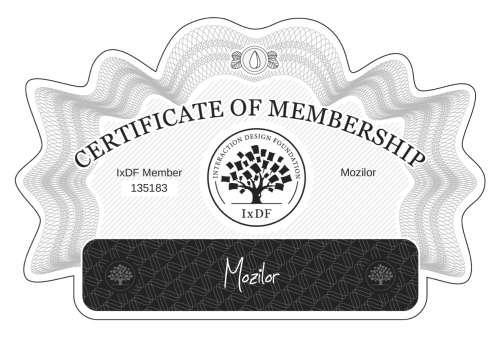 Certificate of Membership – Mozilor