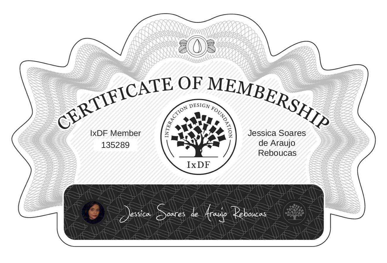 Certificate of Membership – Jessica Soares de Araújo Rebouças