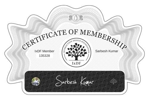 Certificate of Membership – Sarbesh Kumar