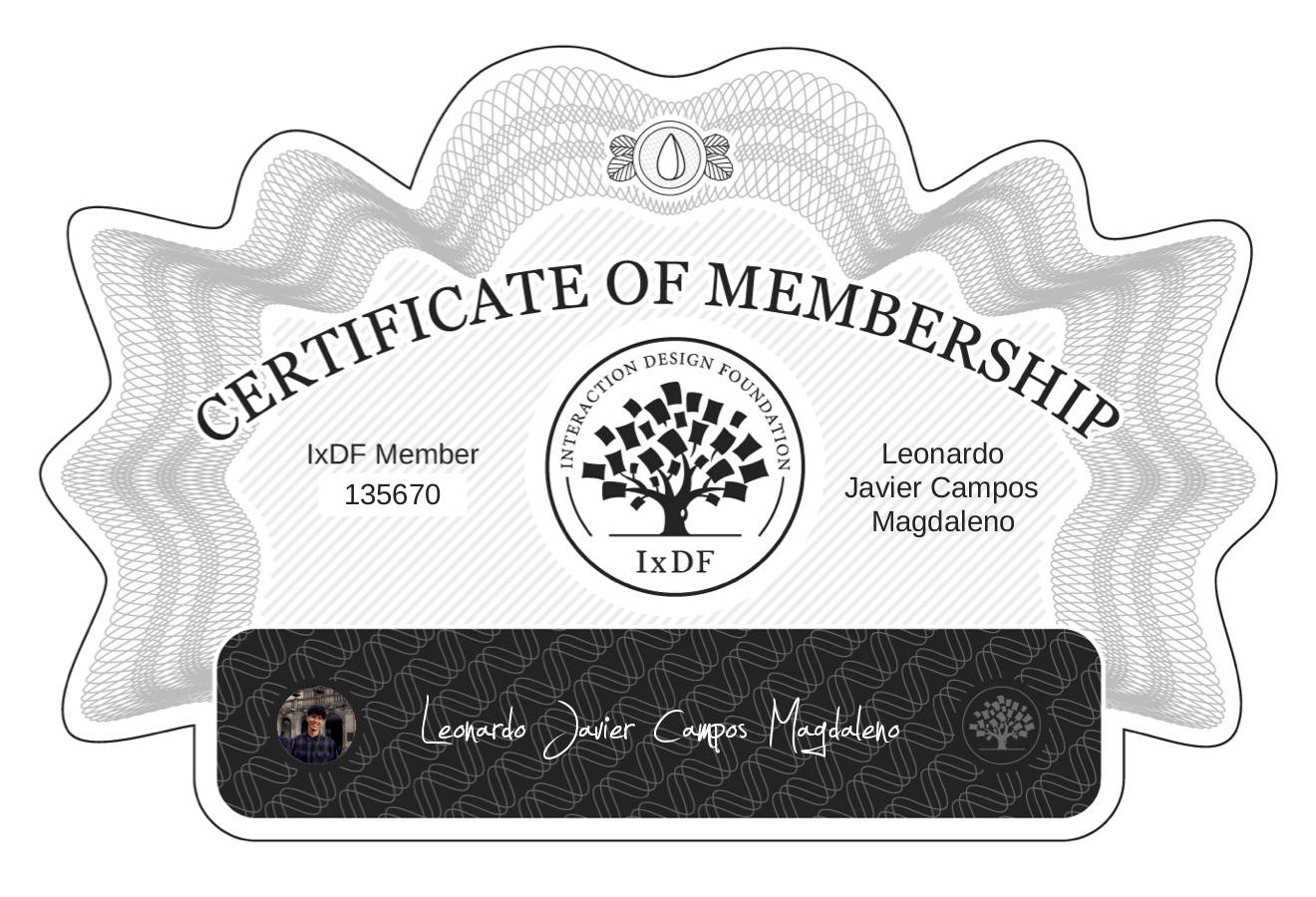 Certificate of Membership – Leonardo Javier Campos Magdaleno