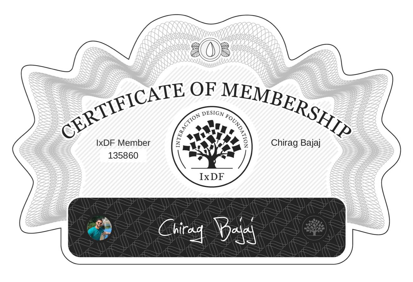 Certificate of Membership – Chirag Bajaj