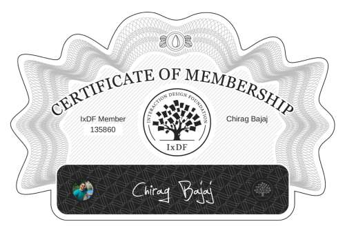 Certificate of Membership – Chirag Bajaj