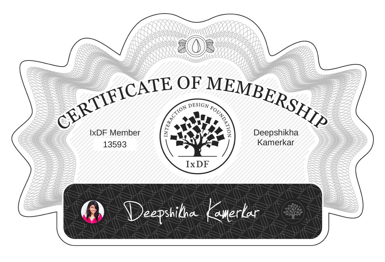 Certificate of Membership – Deepshikha Kamerkar