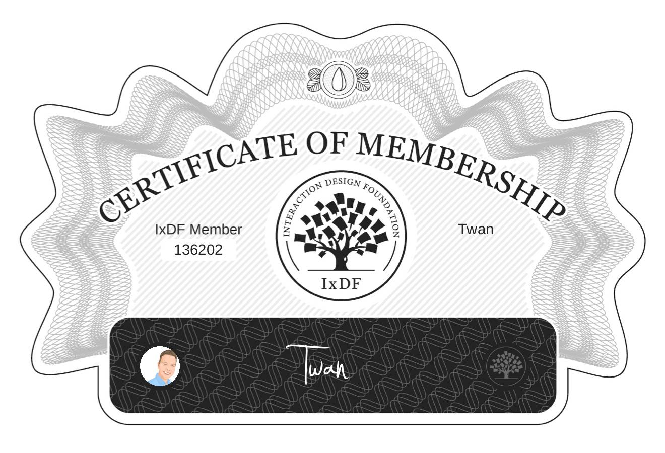 Certificate of Membership – Twan