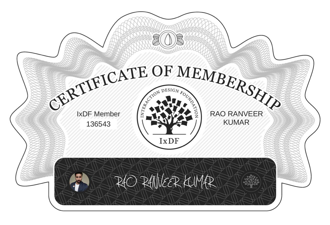Certificate of Membership – RAO RANVEER KUMAR