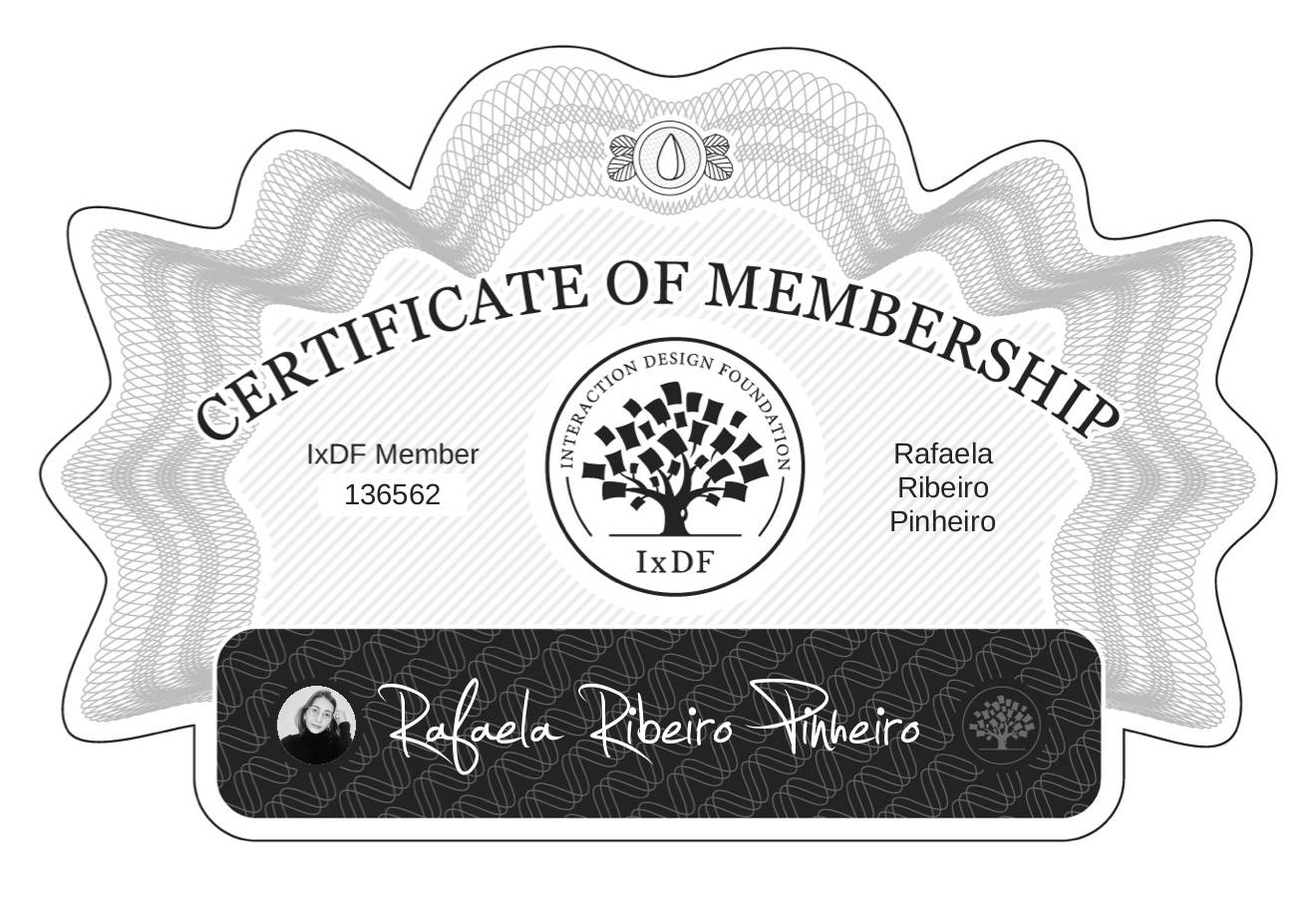 Certificate of Membership – Rafaela Ribeiro Pinheiro