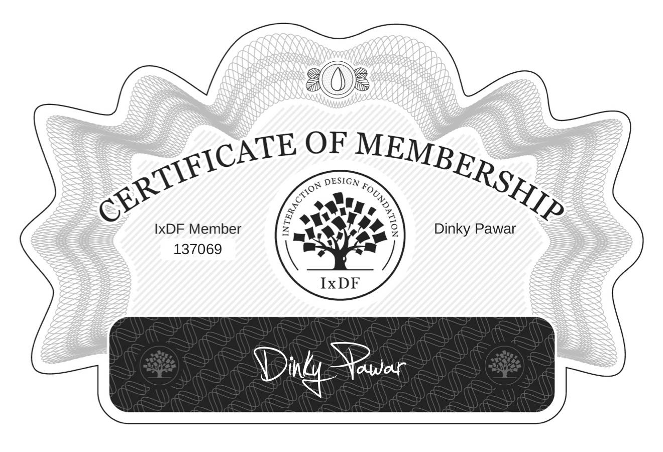 Certificate of Membership – Dinky Pawar