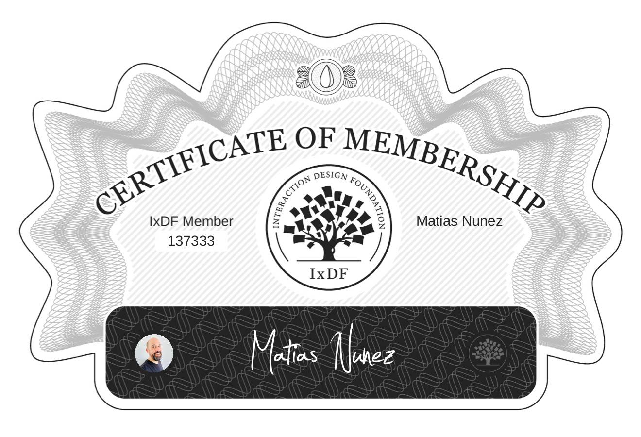 Certificate of Membership – Matias Nuñez