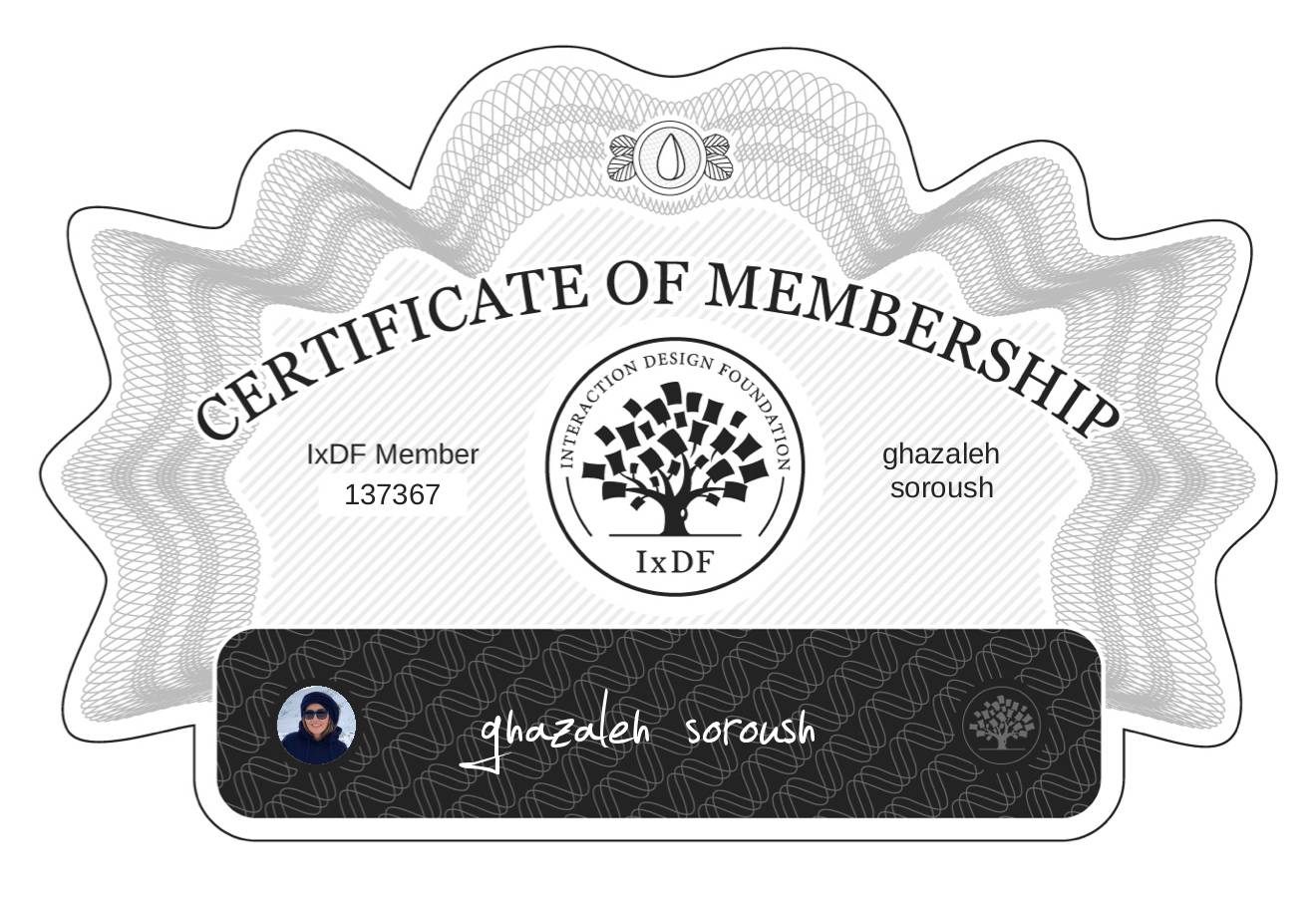 Certificate of Membership – ghazaleh soroush