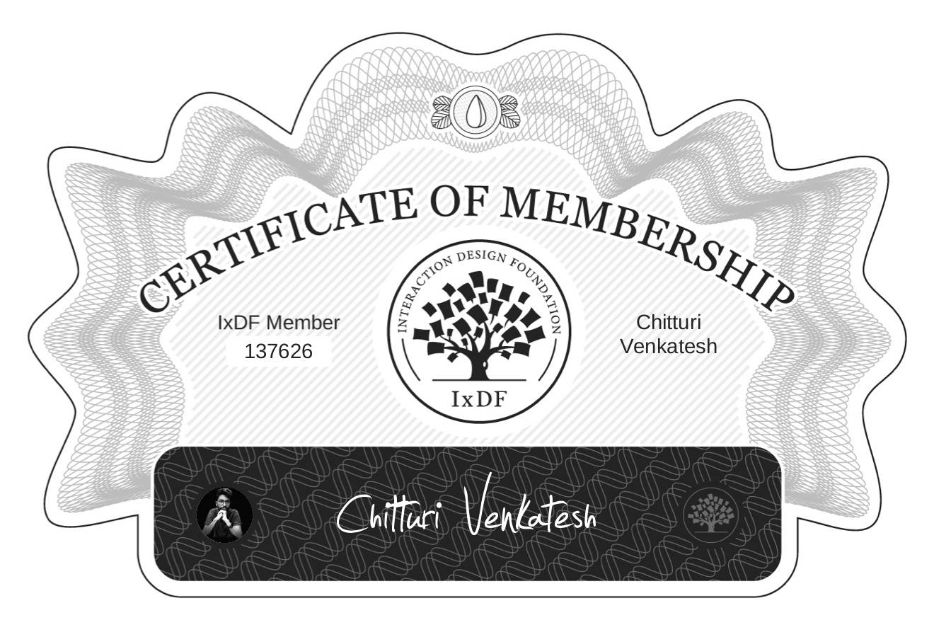 Certificate of Membership – Chitturi Venkatesh