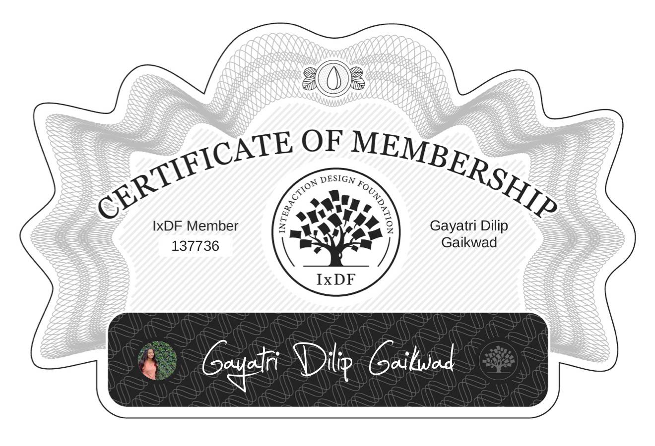 Certificate of Membership – Gayatri Dilip Gaikwad