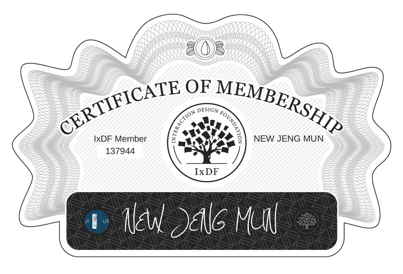 Certificate of Membership – NEW JENG MUN