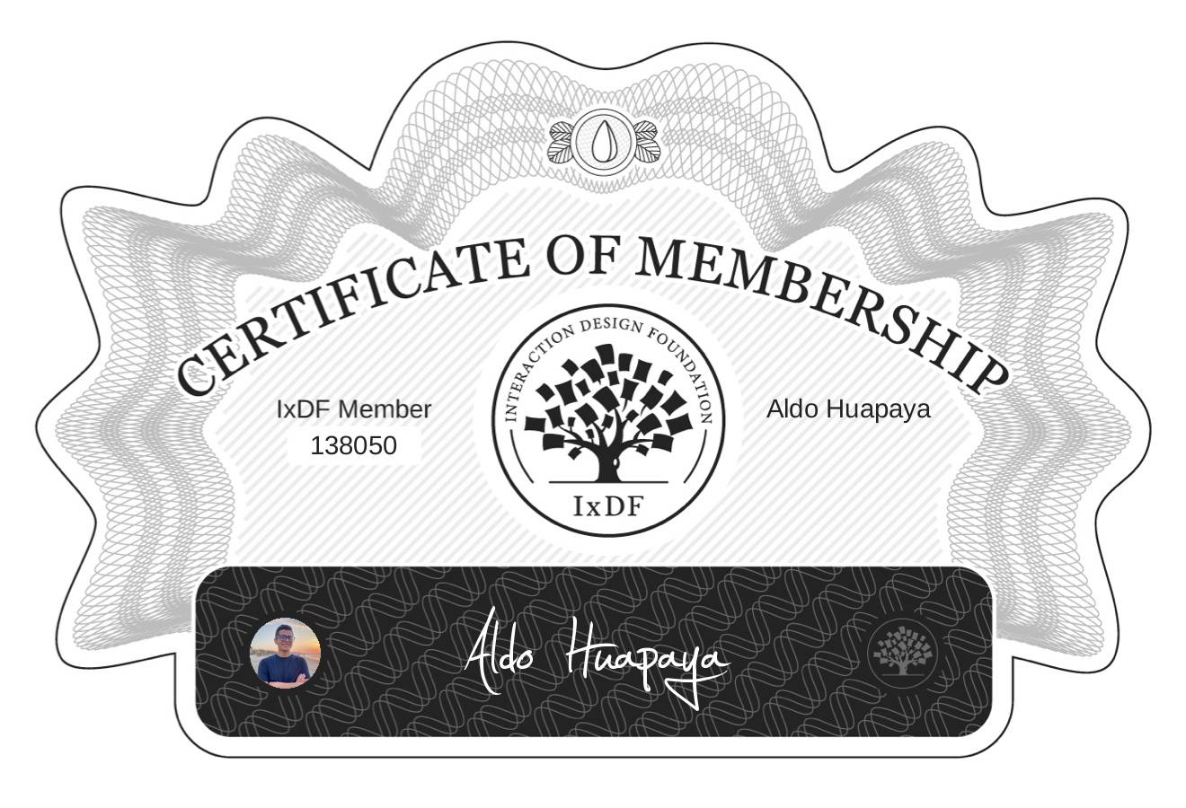 Certificate of Membership – Aldo Huapaya