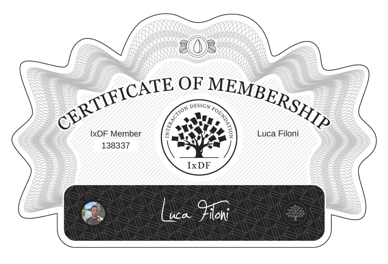 Certificate of Membership – Luca Filoni