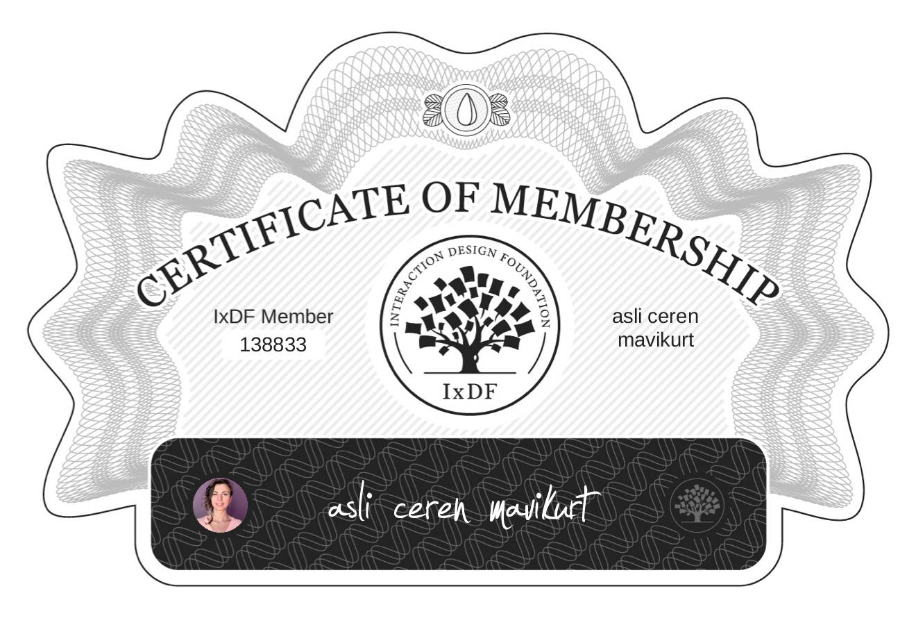 Certificate of Membership – aslı ceren mavikurt