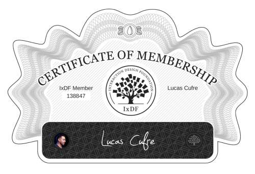 Certificate of Membership – Lucas Cufré