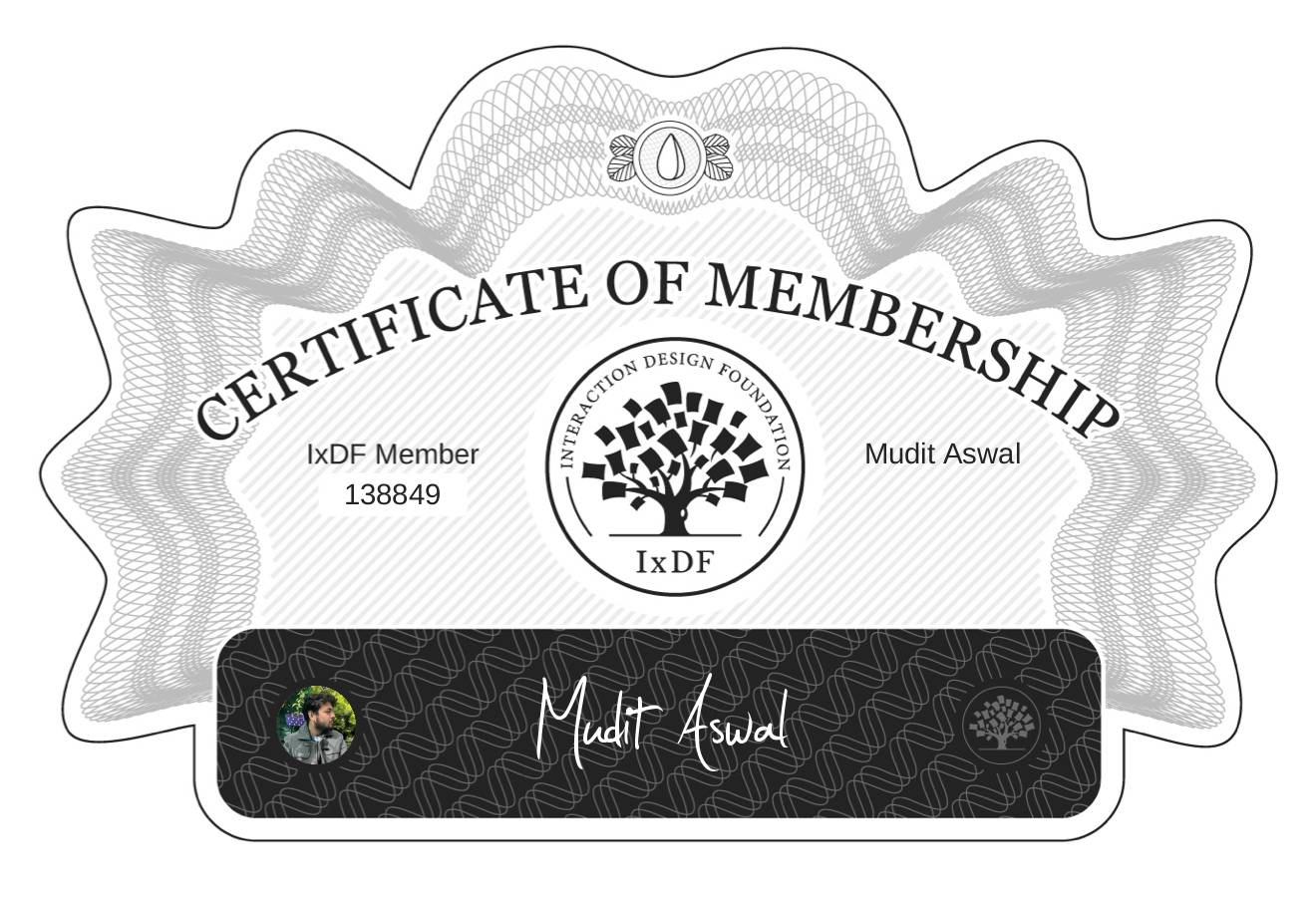 Certificate of Membership – Mudit Aswal