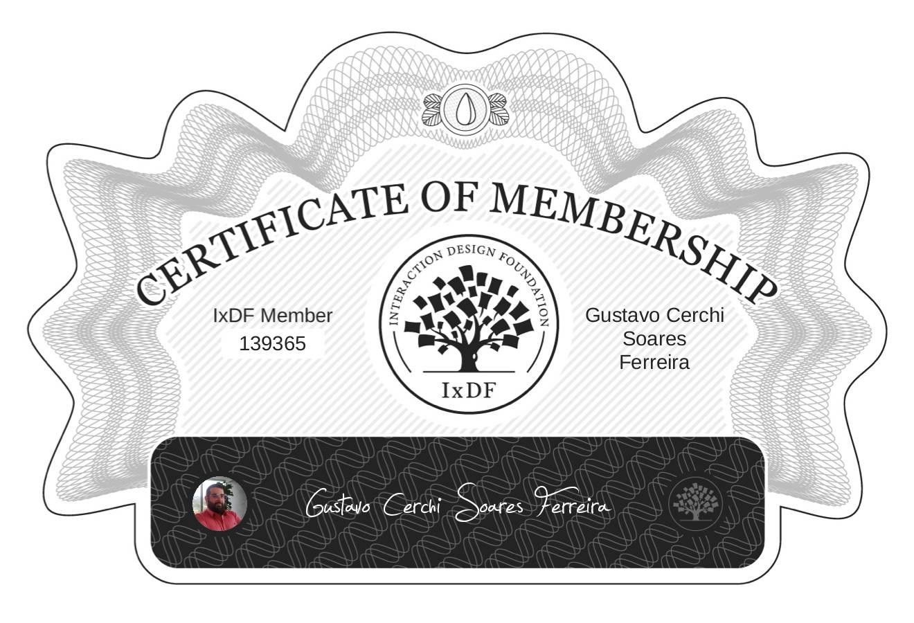 Certificate of Membership – Gustavo Cerchi Soares Ferreira