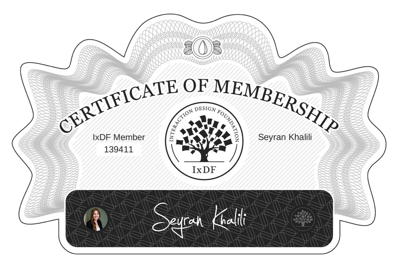 Certificate of Membership – Seyran Khalili