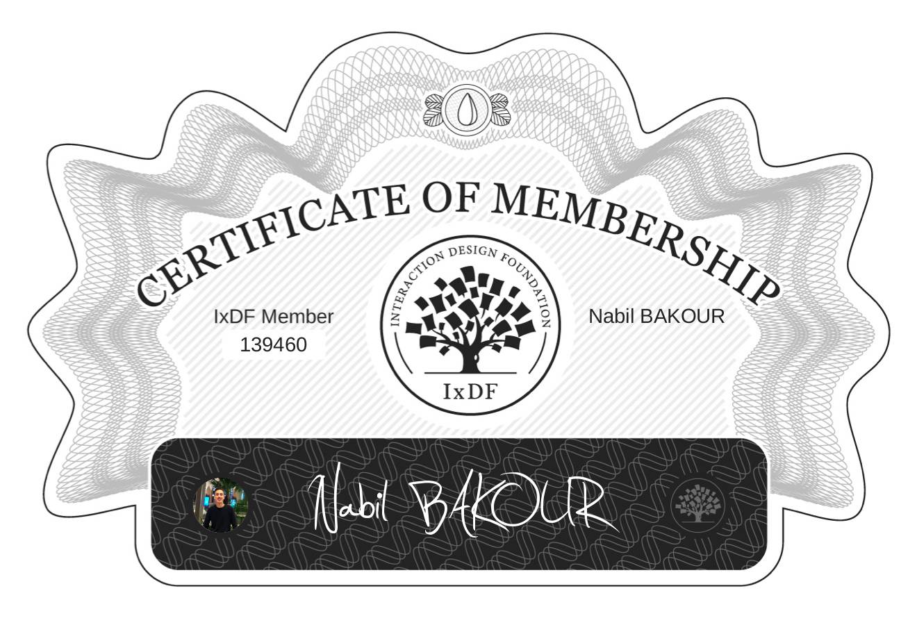 Certificate of Membership – Nabil BAKOUR