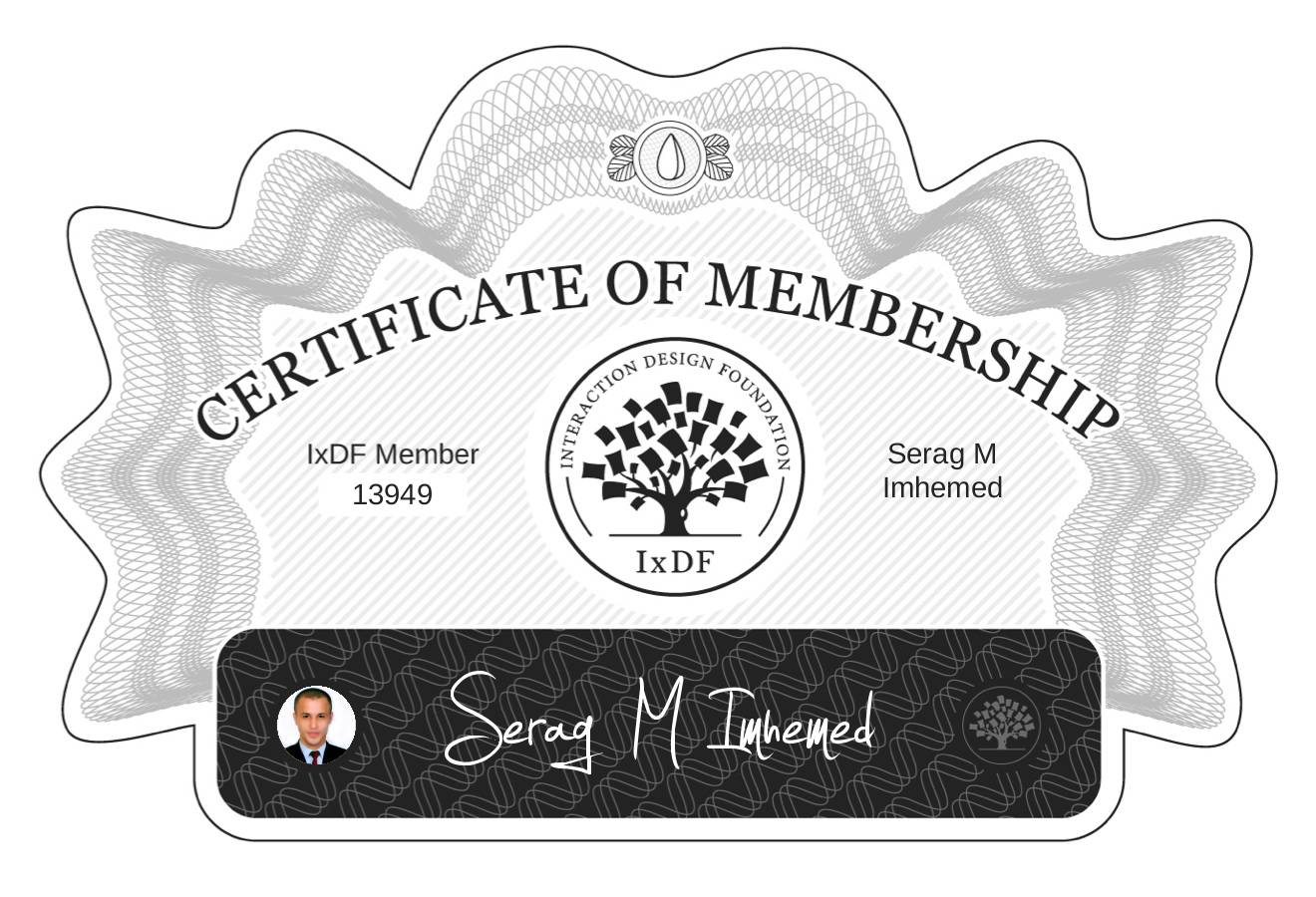 Certificate of Membership – Serag M Imhemed