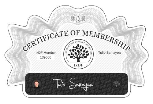 Certificate of Membership – Tulio Samayoa