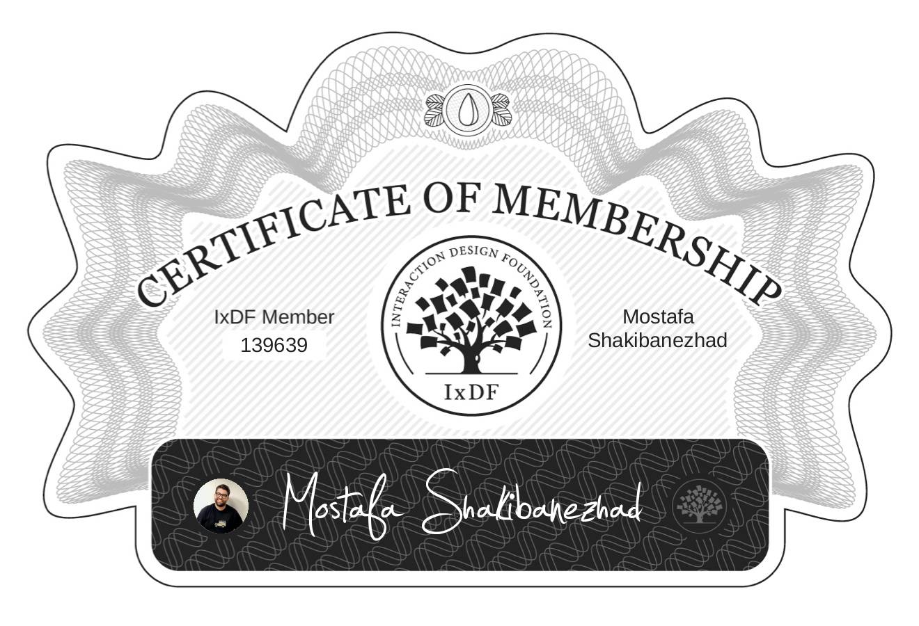 Certificate of Membership – Mostafa Shakibanezhad