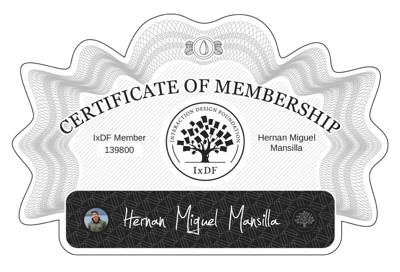 Certificate of Membership – Hernan Miguel Mansilla