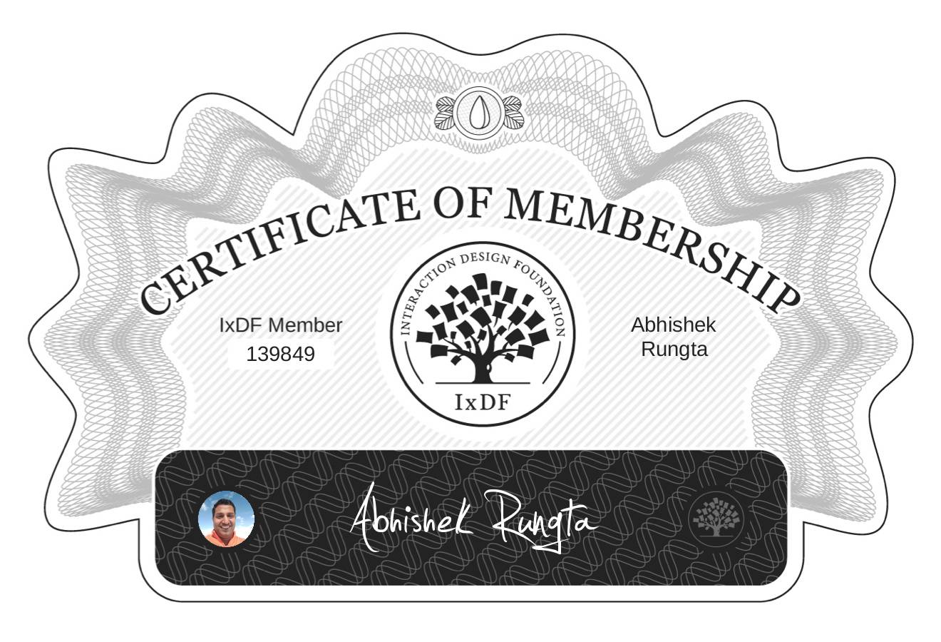 Certificate of Membership – Abhishek Rungta