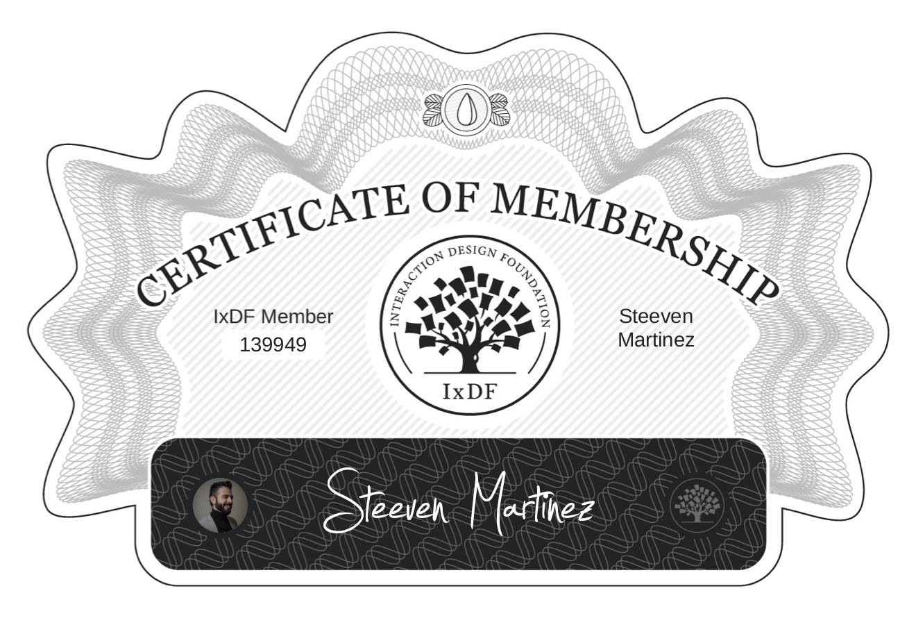 Certificate of Membership – Steeven Martinez
