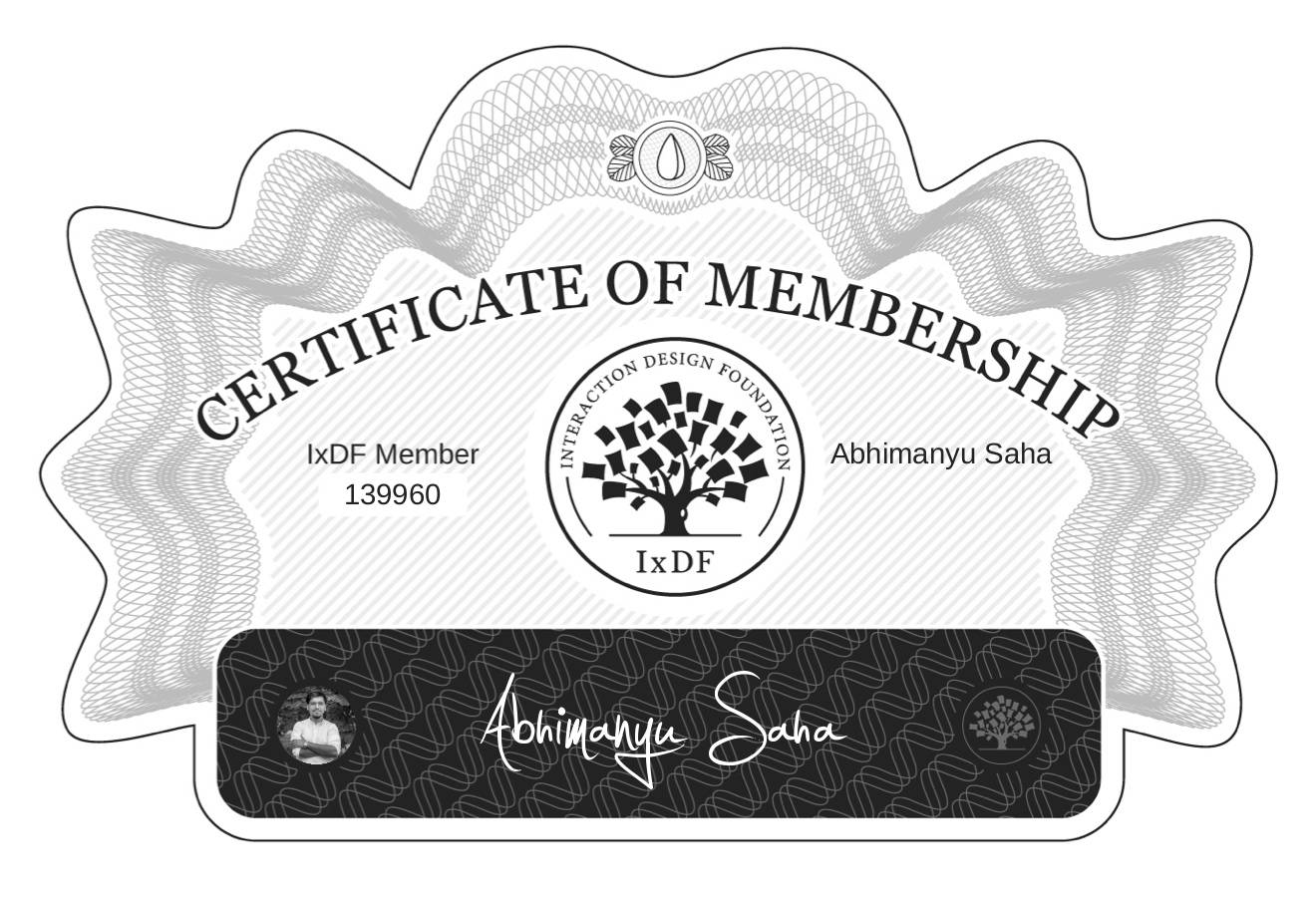 Certificate of Membership – Abhimanyu Saha