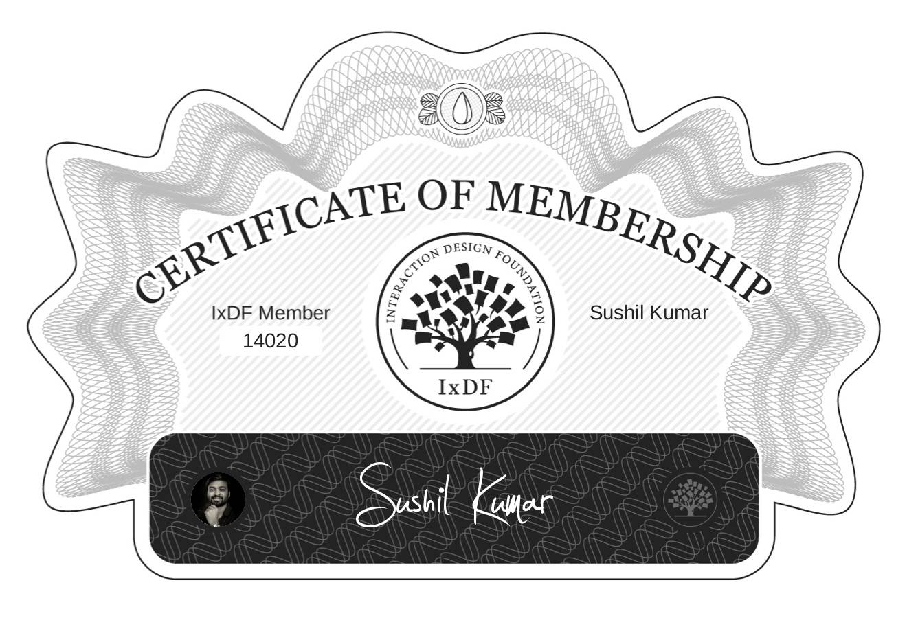 Certificate of Membership – Sushil Kumar