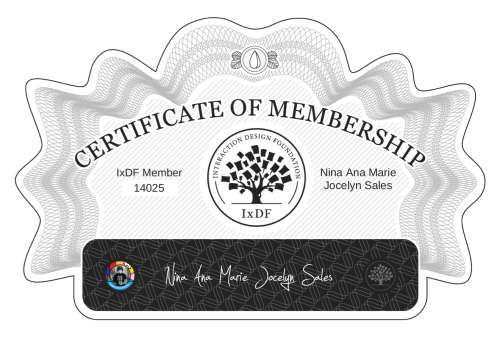 Certificate of Membership – Niña Ana Marie Jocelyn Sales