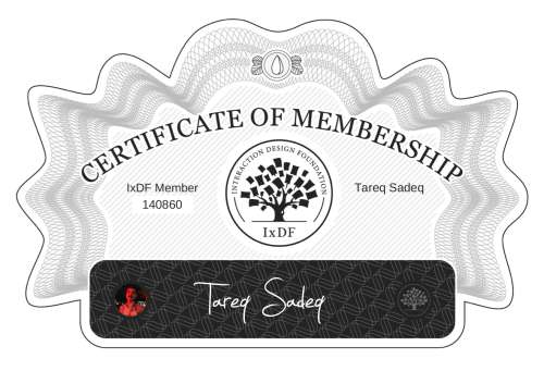 Certificate of Membership – Tareq Sadeq