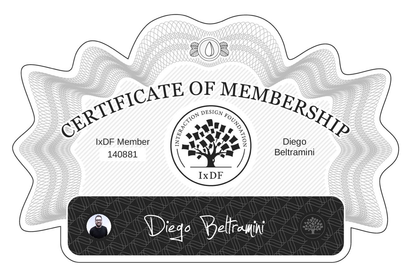 Certificate of Membership – Diego Beltramini