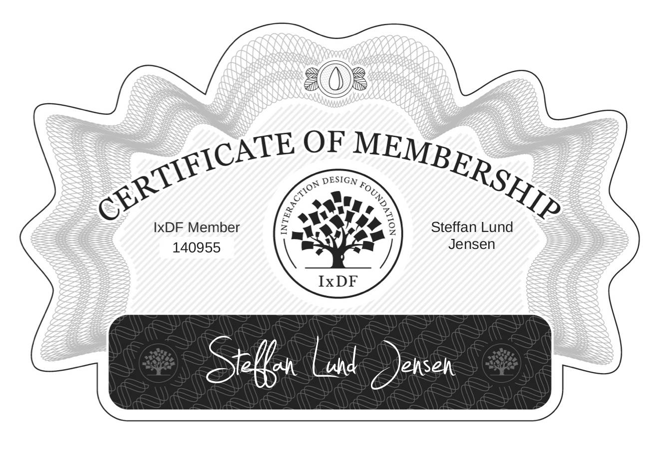 Certificate of Membership – Steffan Lund Jensen