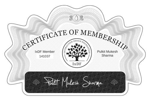 Certificate of Membership – Pulkit Mukesh Sharma